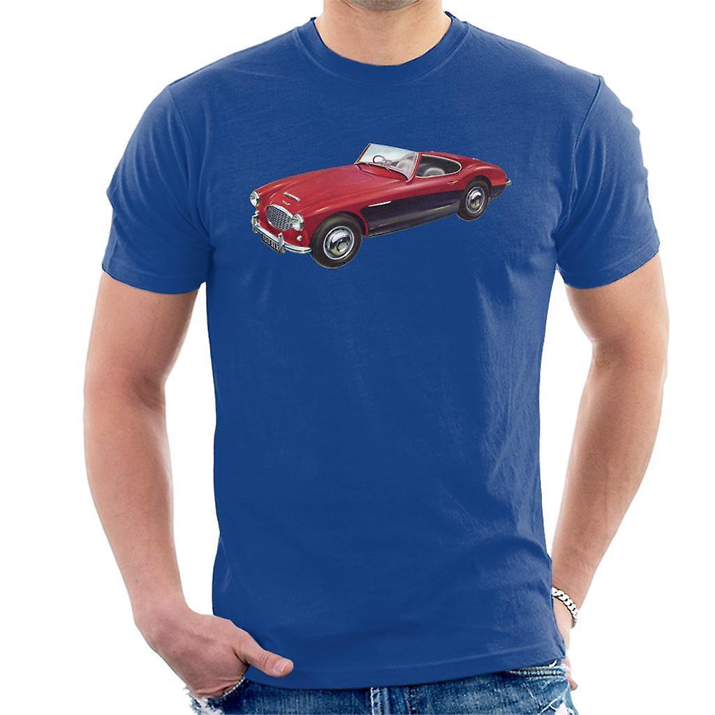 Austin Healey 3000 Mark II Red British Motor Heritage Men's T-Shirt Royal Blue XX-Large