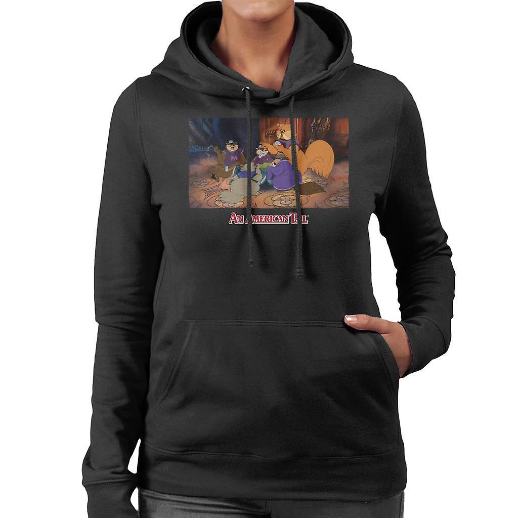 An American Tail Tiger Playing Cards Women's Hooded Sweatshirt Black Small