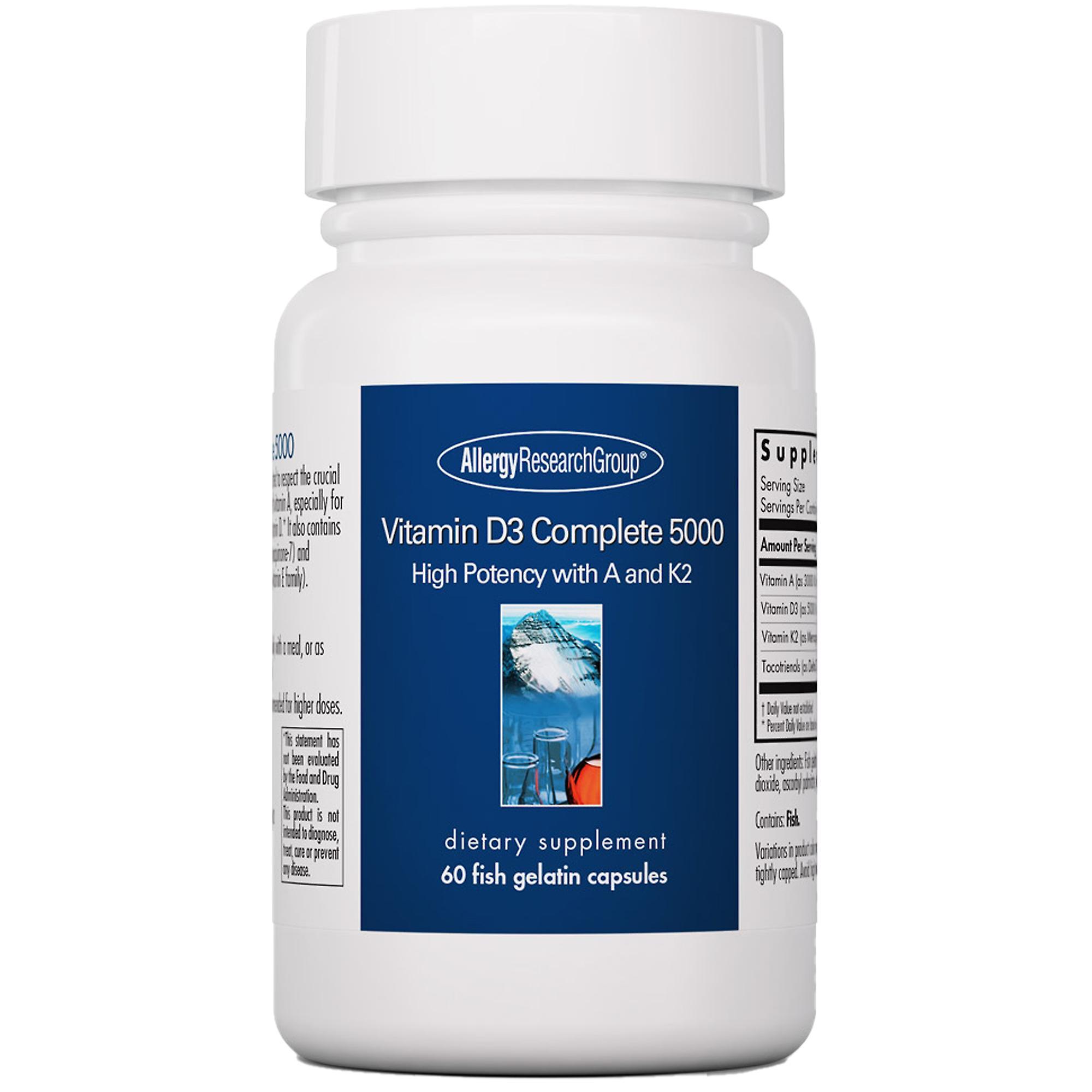 Allergy research group vitamin d3 complete 5000 60 gelcaps