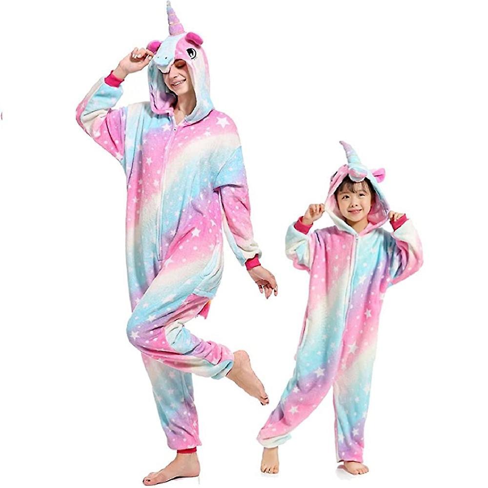 ILWHE Unicorn Pajamas Pegasus Costume Jumpsuit Adulth L