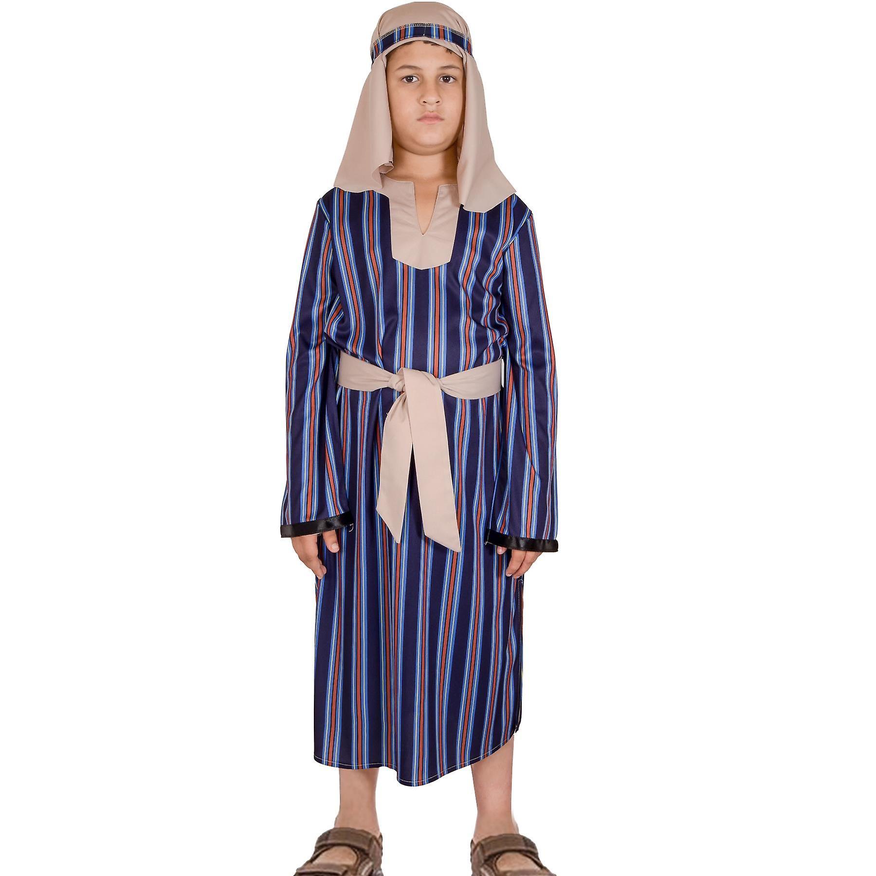 A2Z 4 Kids Kids Boys Xmas Nativity Villager Costume Shepherd Townspeople Joseph Costume Craystone 9-11 Years