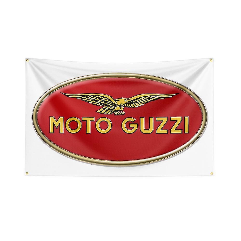 Unbrand 3x5 Ft Italy Moto Guzzi Flag Polyester Digital Printed Motorcycle Racing Club Banner E 90 x 150cm