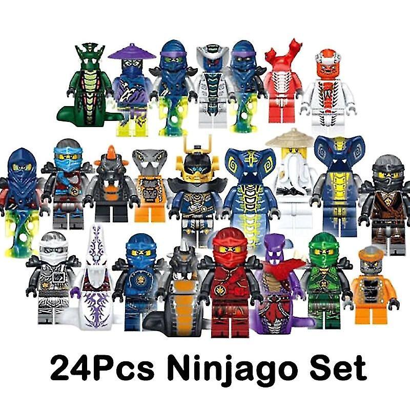 Chris Set Of 24 Pcs Ninjago Mini Figures Kai Jay Sensei Wu Master Building Blocks Toys