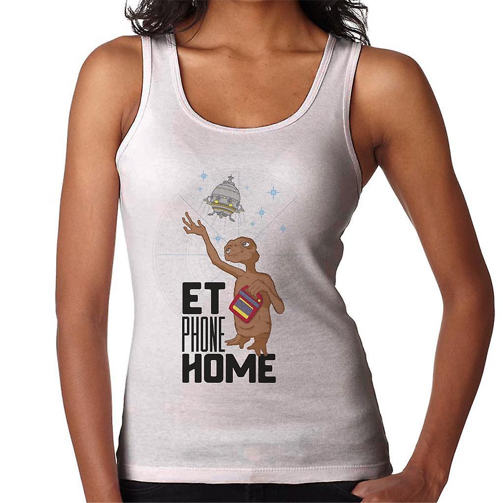 E.T. E.T. Phone Home Looking At Spacecraft Women's Vest White Medium