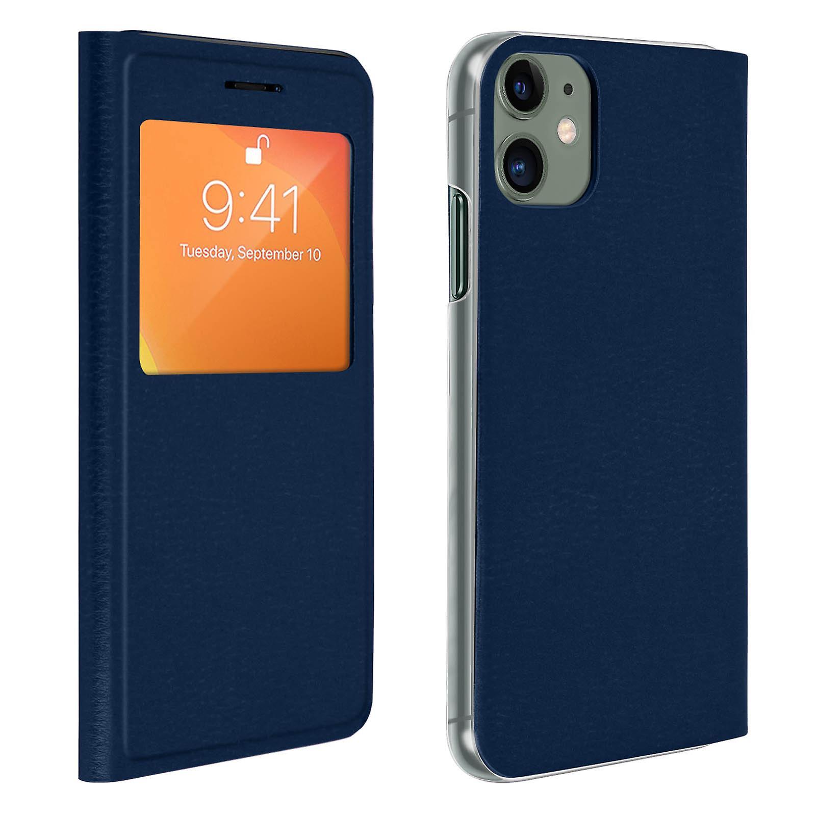 Avizar Clear View Case for iPhone 11 Ultra-thin - Navy Bleu Nuit