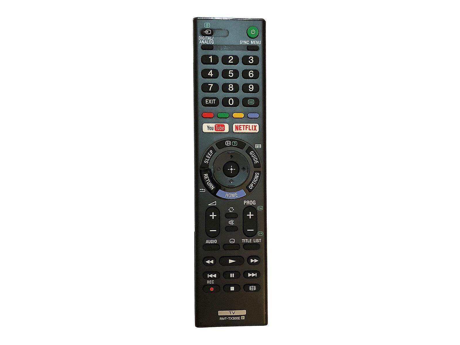 azurano remote control for SONY RMT-TX300E 1-493-314-11 compatible with SONY Bravia LED Smart TV - Direct Keys for Youtube & Netflix Black