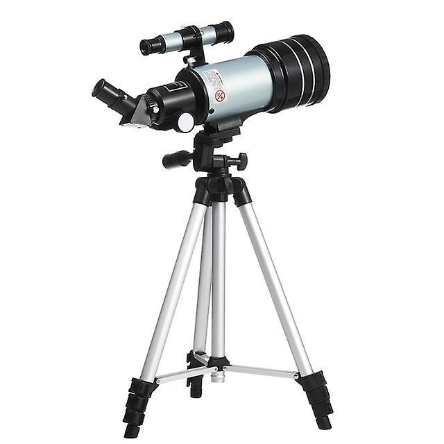 Telescopes F30070m Professional Astronomical Telescope Astronomic 150x Fmc Optics 70mm Aperture 300mm Az Mount With Adjustable Tripod Silver