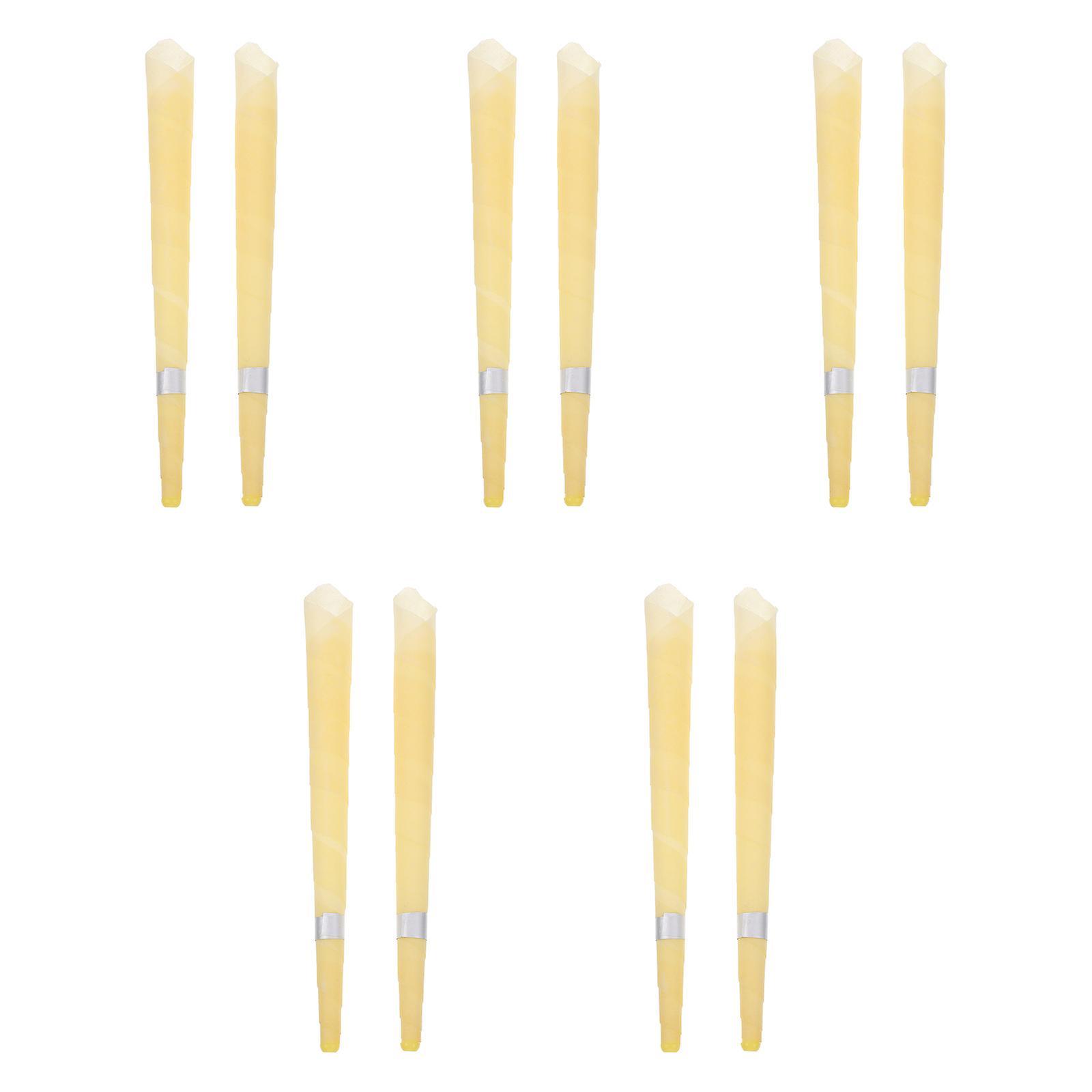 Tinksky 10 Pcs Natural Beeswax Aromatherapy Ear Sticks Ear Cleaning Wax Ear Beeswax Candles Ear Cleaning Sticks Yellow 21x2x2cm