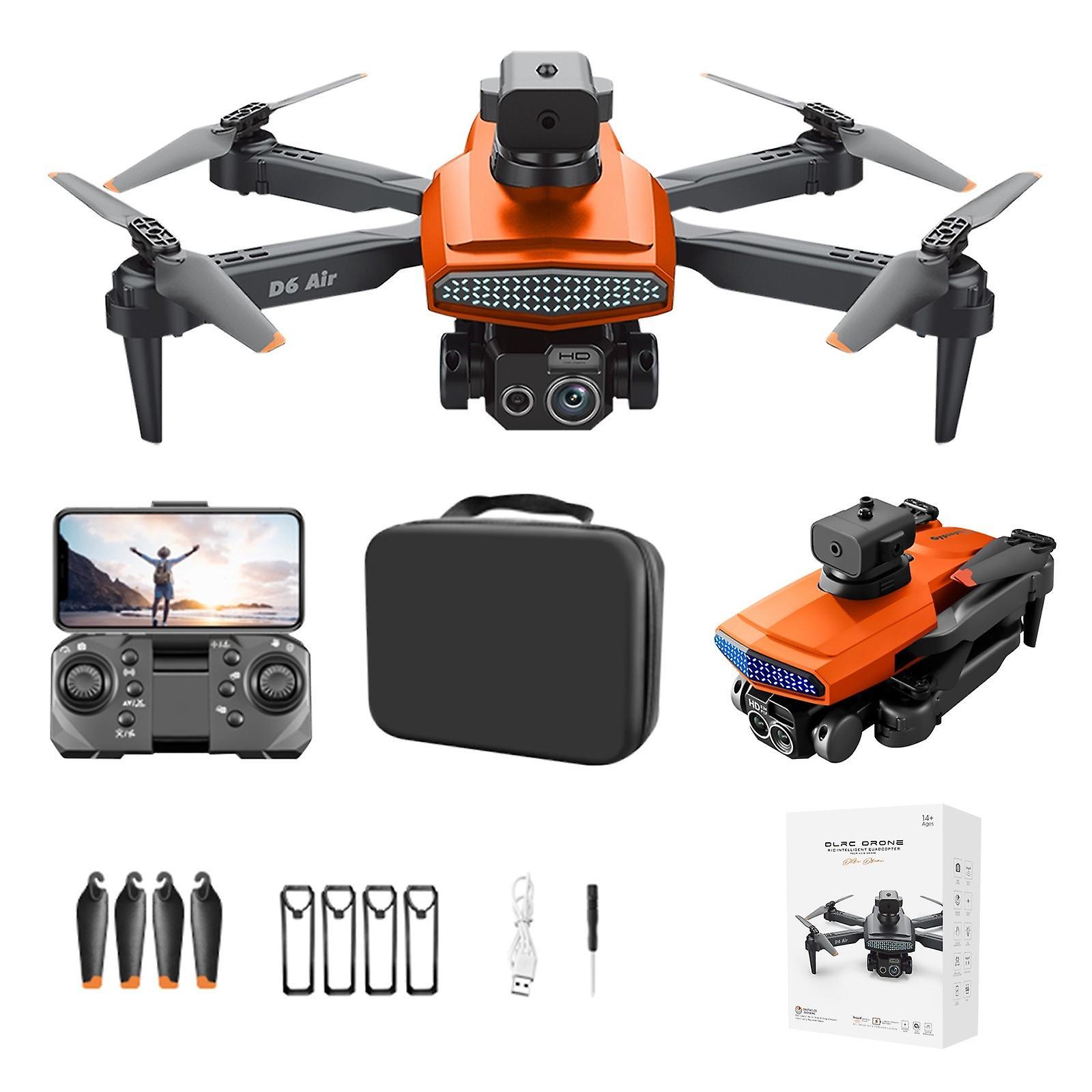 Kakanwo Drone With 4K Hd Fpv Camera Remote Control Toys Gifts For Boys Girls With Altitude Hold Headless Mode Start Speed Orange Free Size