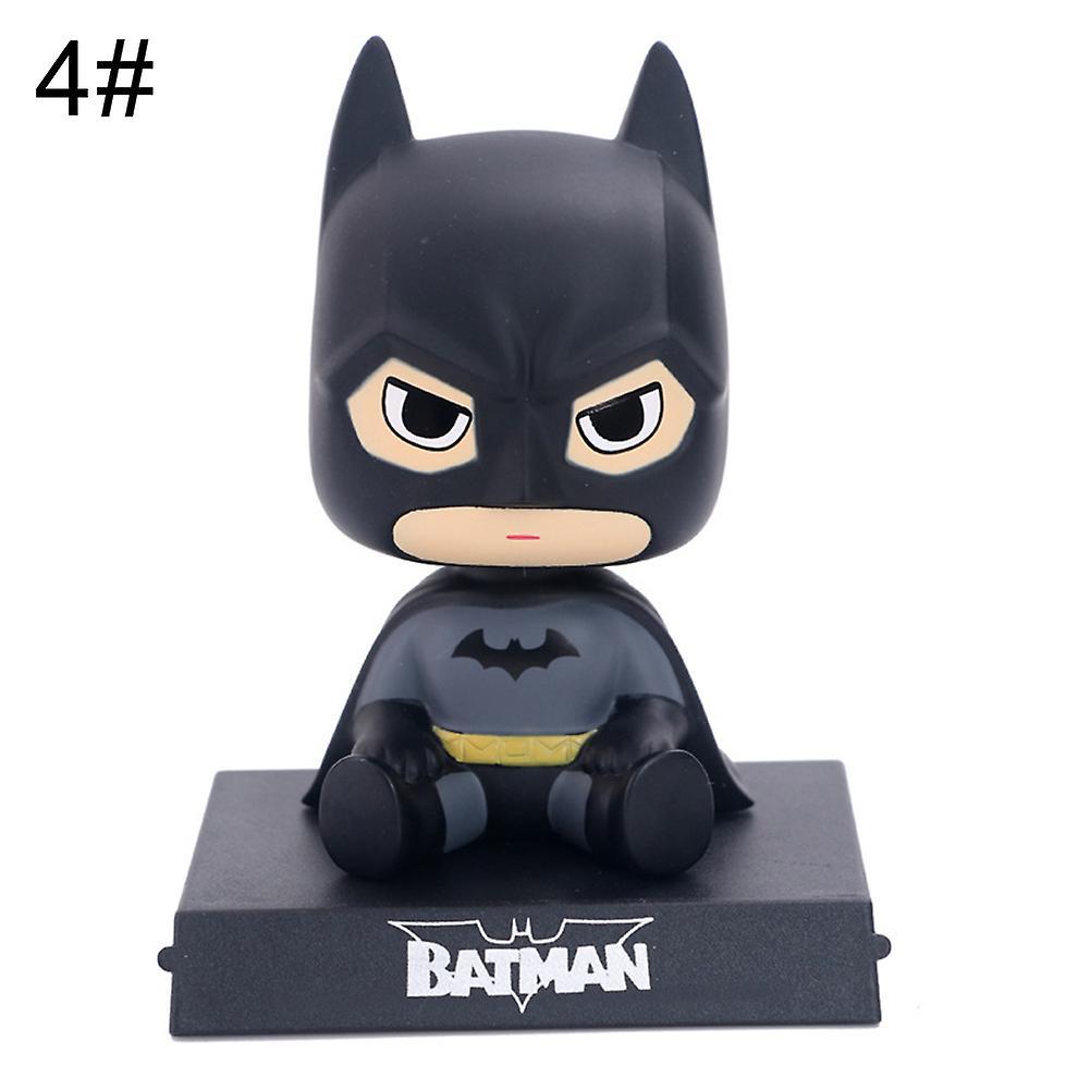 Somerway 8cm Batman Groot Doll Figurine Stand Bobblehead Spring Toy Car Dashboard Decor