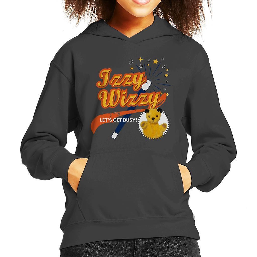 Sooty Magic Wand Izzy Wizzy Let's Get Busy Kid's Hooded Sweatshirt Charcoal Small (5-6 yrs)