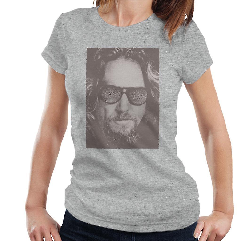 The Big Lebowski The Dude Face Carpet Shades Nostalgia Women's T-Shirt Heather Grey Large