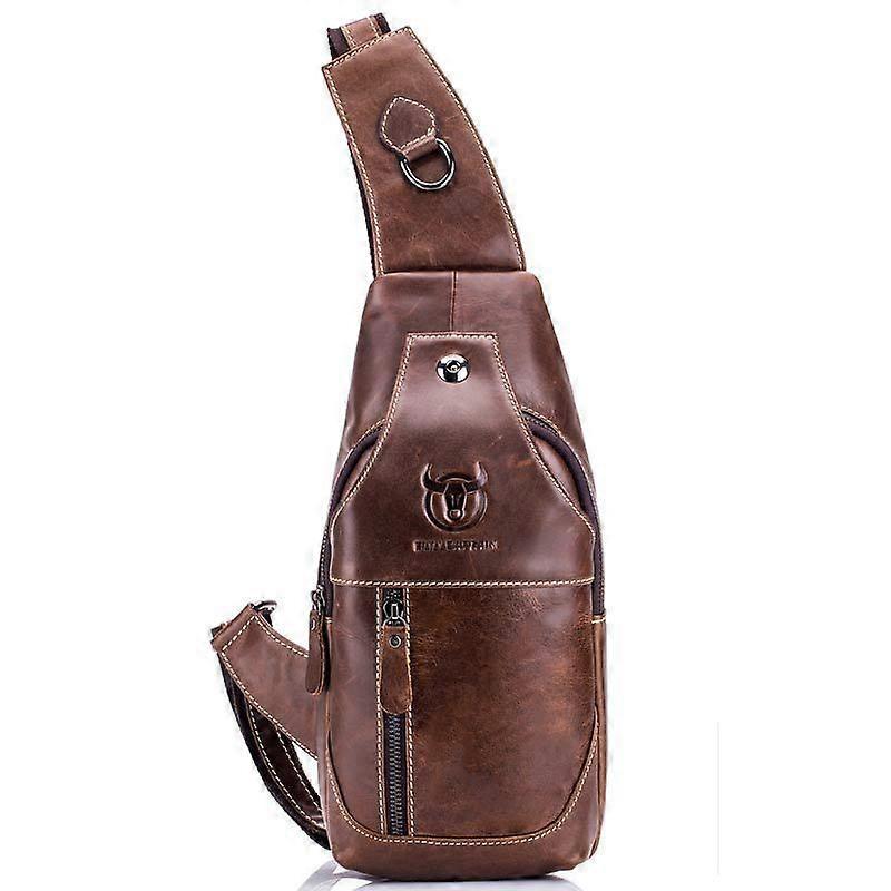 Bull Captain Cowhide Chest Bag, Colour: Chestnut Brown