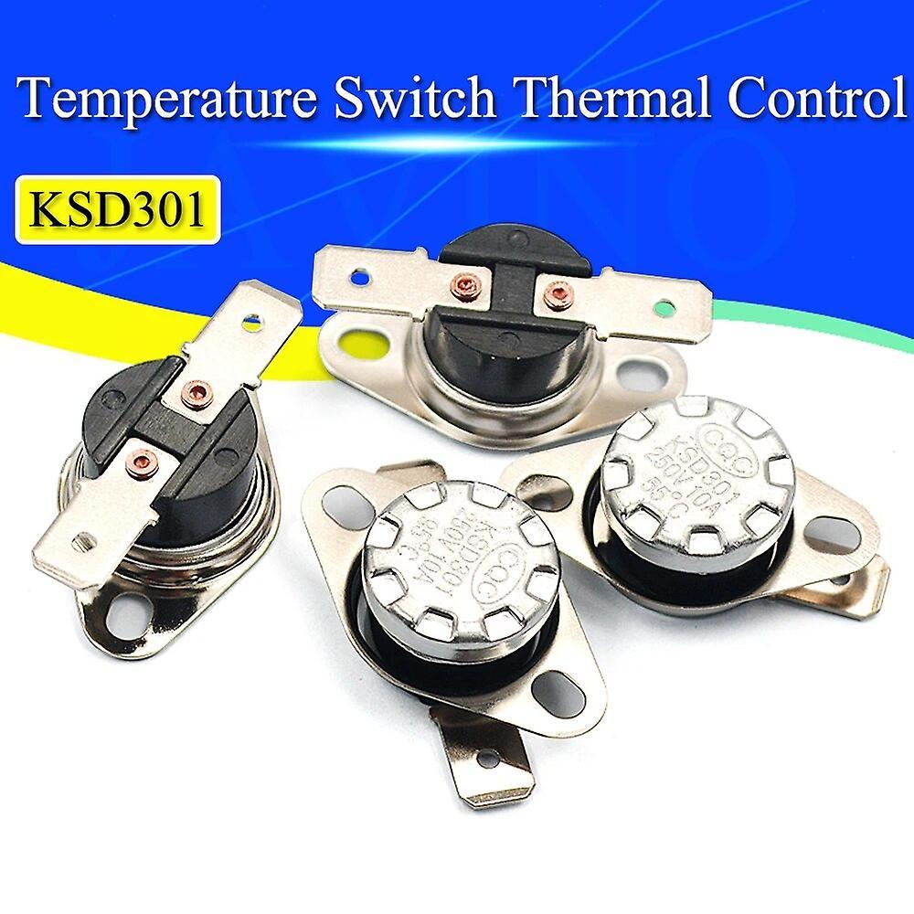 Eccpp Bimetal Thermostat Ksd301 0c~350c Temperature Switch Thermal Control 85c 95c 105c 125c 135c 145c 180c 250c 300c 350c Degree Normal Open