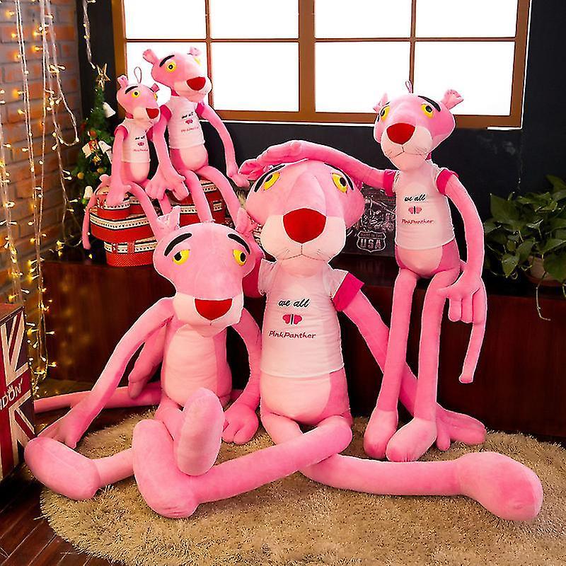 Elciaicle Pink Panther Plush Toy Naughty Leopard Doll Cartoon Animation Figure naked 130cm