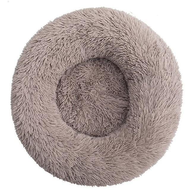 Slowmoose Washable Round Plush Super Soft Cotton Mat & Bed For Pet Dog Cat Light coffee 70cm