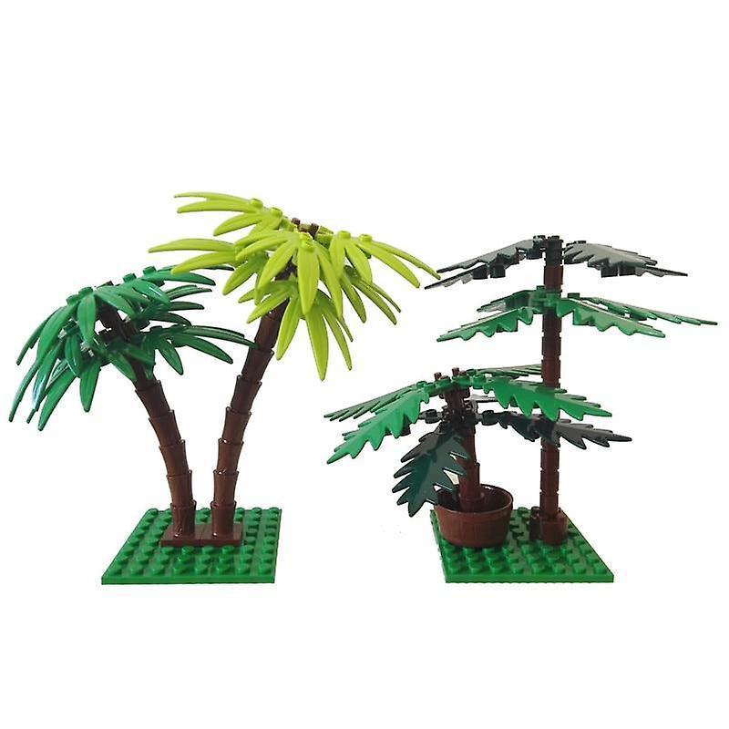 Slowmoose Double-sided Base Plastic Small Bricks-building Blocks Toy 4 tree