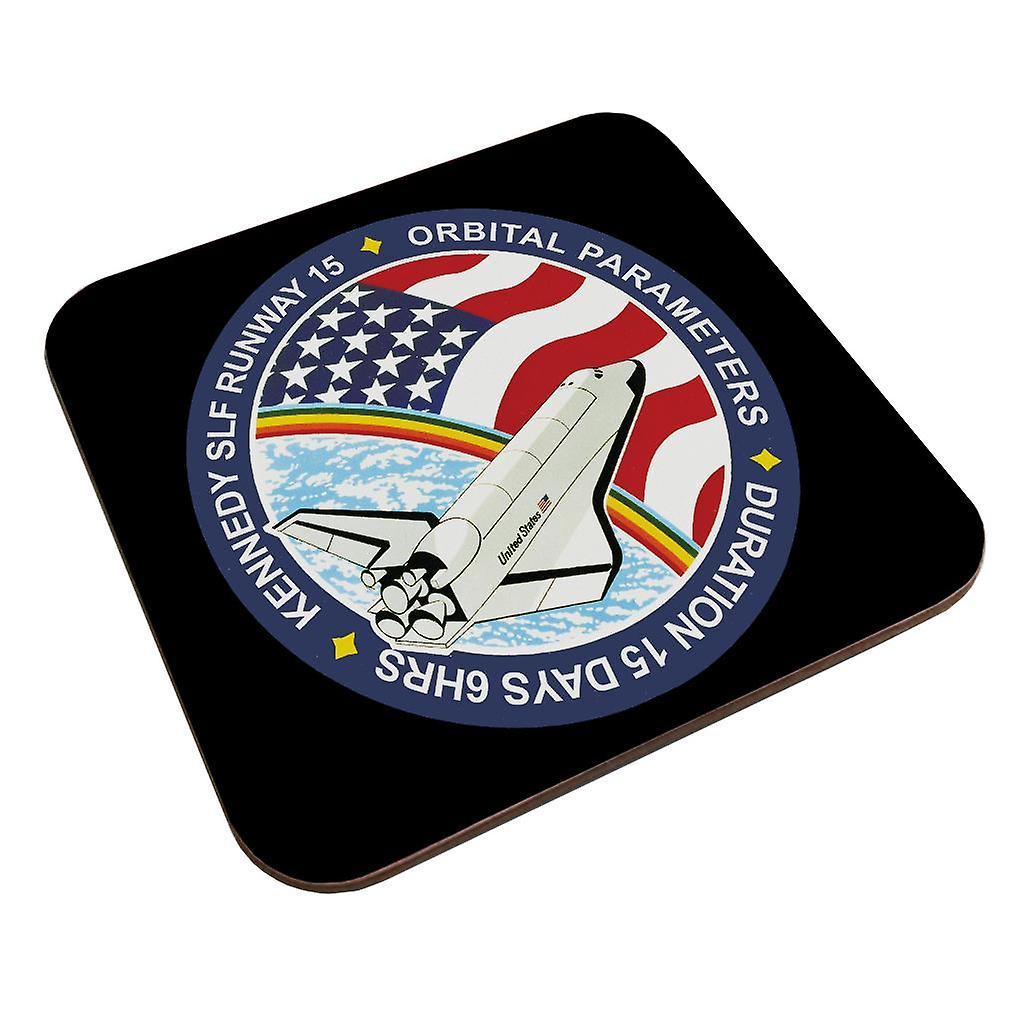 NASA STS 61B Space Shuttle Atlantis Mission Patch Coaster Black 9 x 9 cm