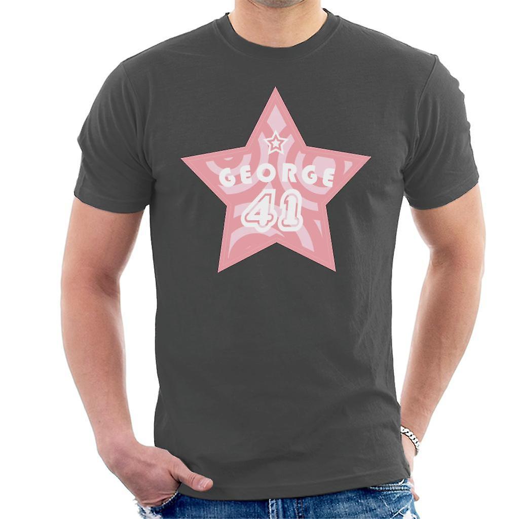 Curious George 41 Star Men's T-Shirt Charcoal X-Large