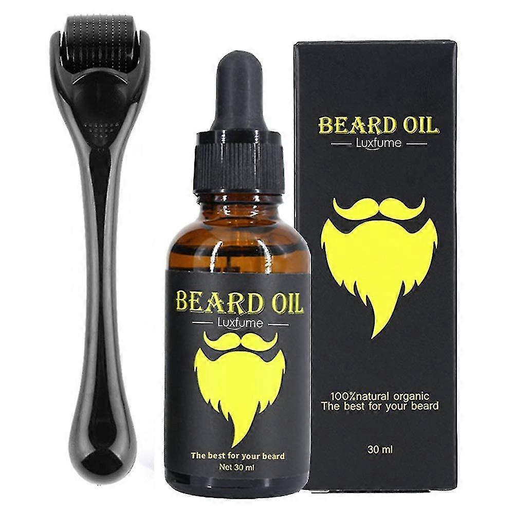 Zhiyi Beard Growth Kit, Beard Derma Roller 0.3mm, Beard Oil For Facial Hair Growth For Men And Dads, Grooming Tool