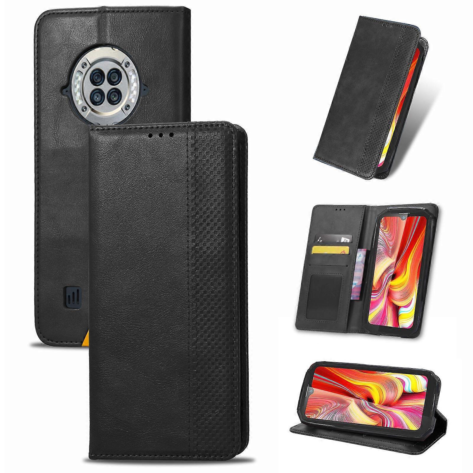 Gangxun Case for Doogee S96 Pro Kickstand Cover Magnetic Closure Leather Wallet Compatible with Doogee S96 Pro Case Black