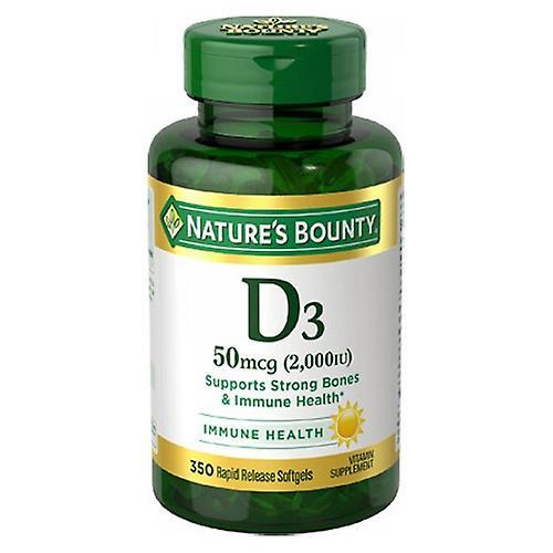 Natures Bounty Nature's Bounty D3 2,000 IU Rapid Release, 350 Softgels (Pack Of 1)