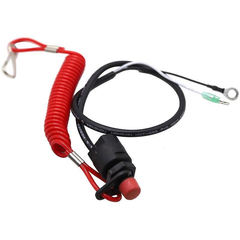 Asygv Outboard motor with red rope emergency stop switch