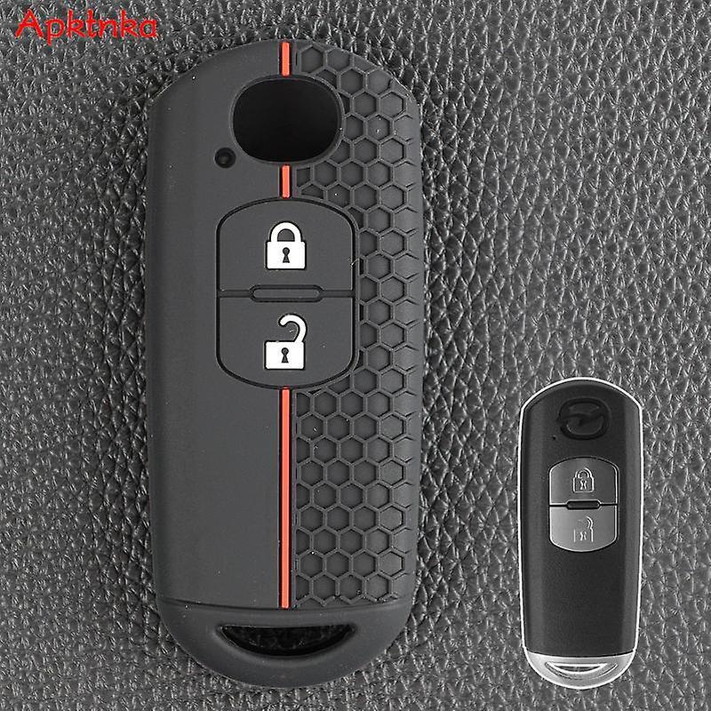 Vehicle Silicone 2 Button Keyless Entry Car Key Fob Chain Case Cover Shell Protect For Mazda 2 3 6 Cx3 Cx5 Cx7 Cx9 Mx5 Auto Accessories