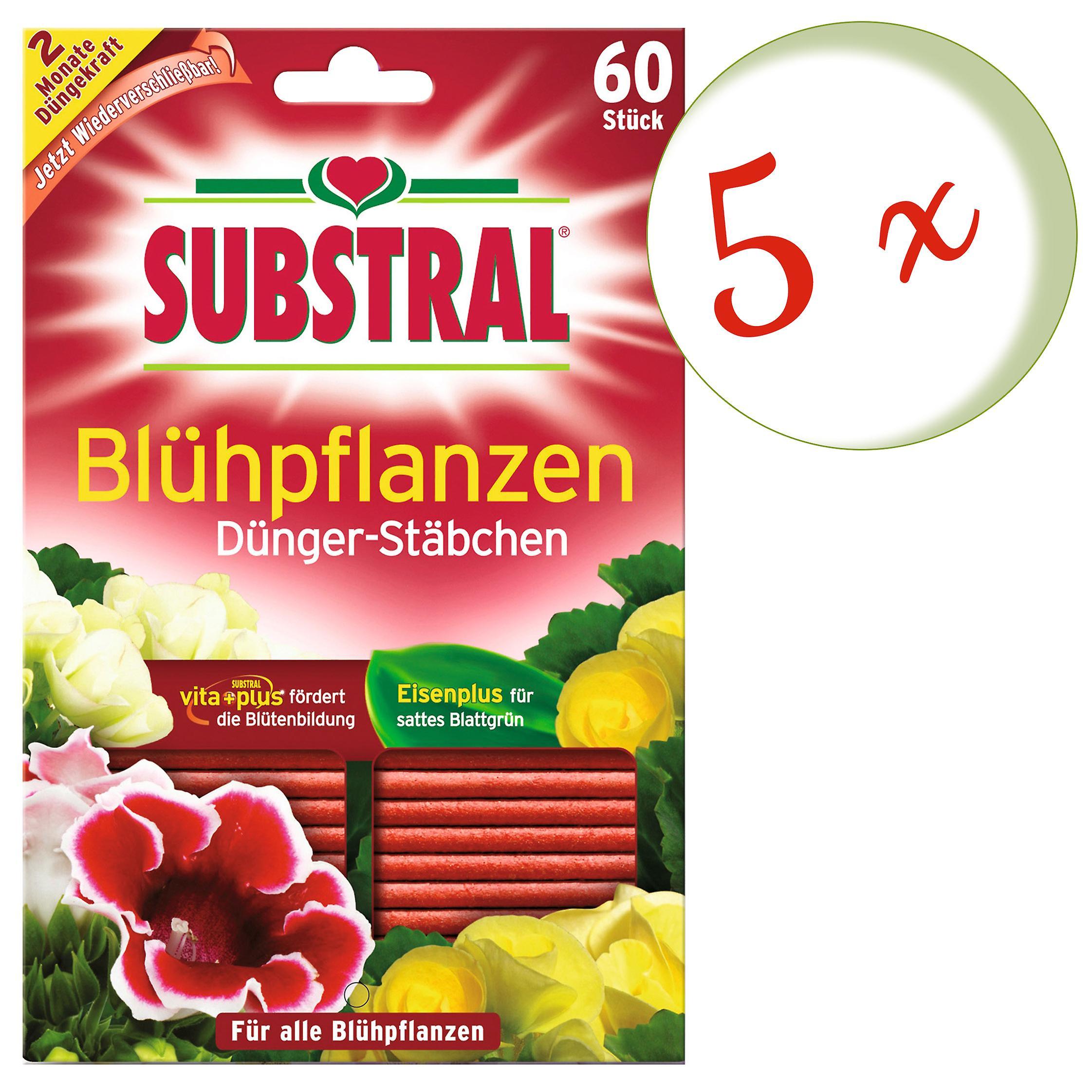 Scotts Substral 5 x SUBSTRAL® Flowering Plants Fertiliser Sticks, 60 pieces