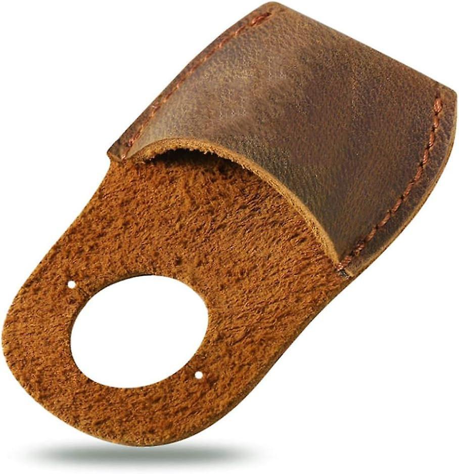 Kuankuanbao Leather Thumb Guard  Thumb Guard And Woodworking Carving Tools Brown