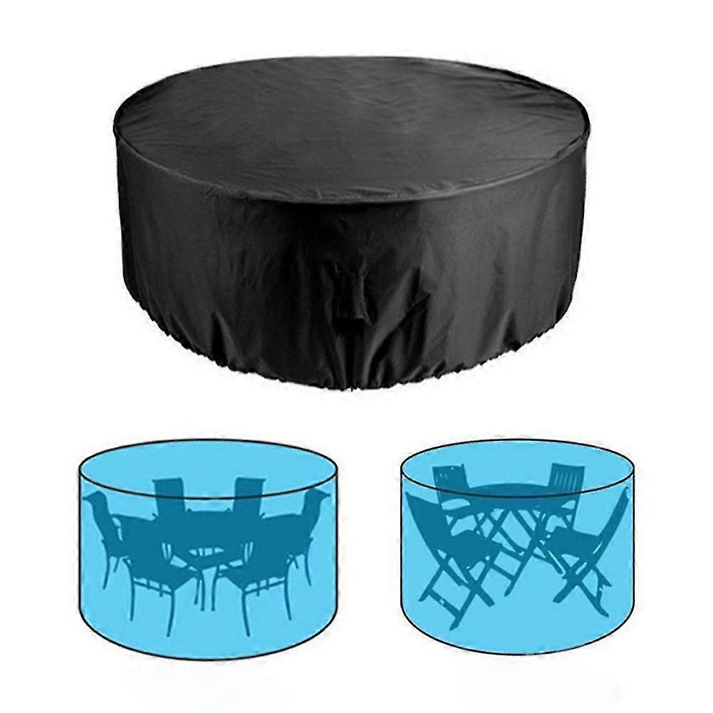 Lycxames Patio Furniture Covers Waterproof Outdoor Round Table Cover Anti-fading 128*71cm