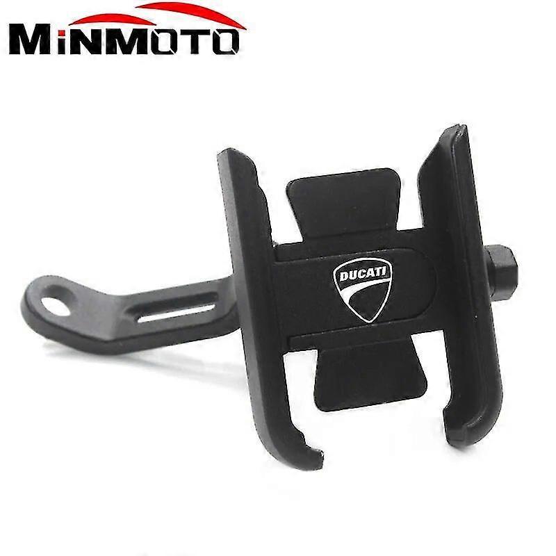 For Ducati 620 695 696 796 821 Monster 899 959 1199 1299 Panigale 848 Motorcycle Handlebar Mobile Phone Holder Gps Stand Bracket JKW Mirror type Black