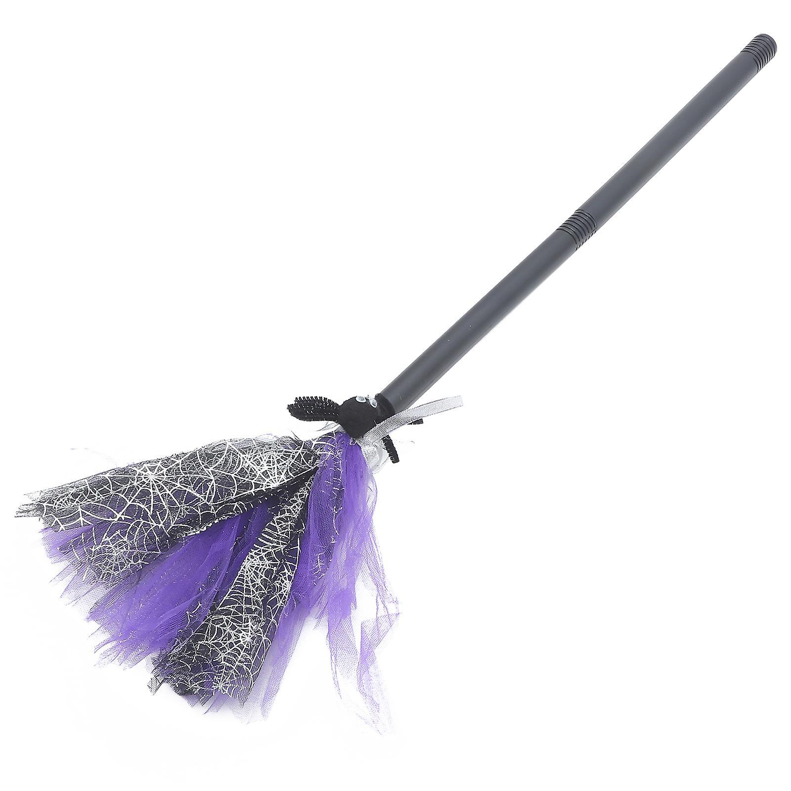 Tinksky Makeup Set Girls Broom Prop Halloween Supplies Halloween Prop Broom Stick Cosplay Broomstick Purple 76.00X2.00X2.00CM