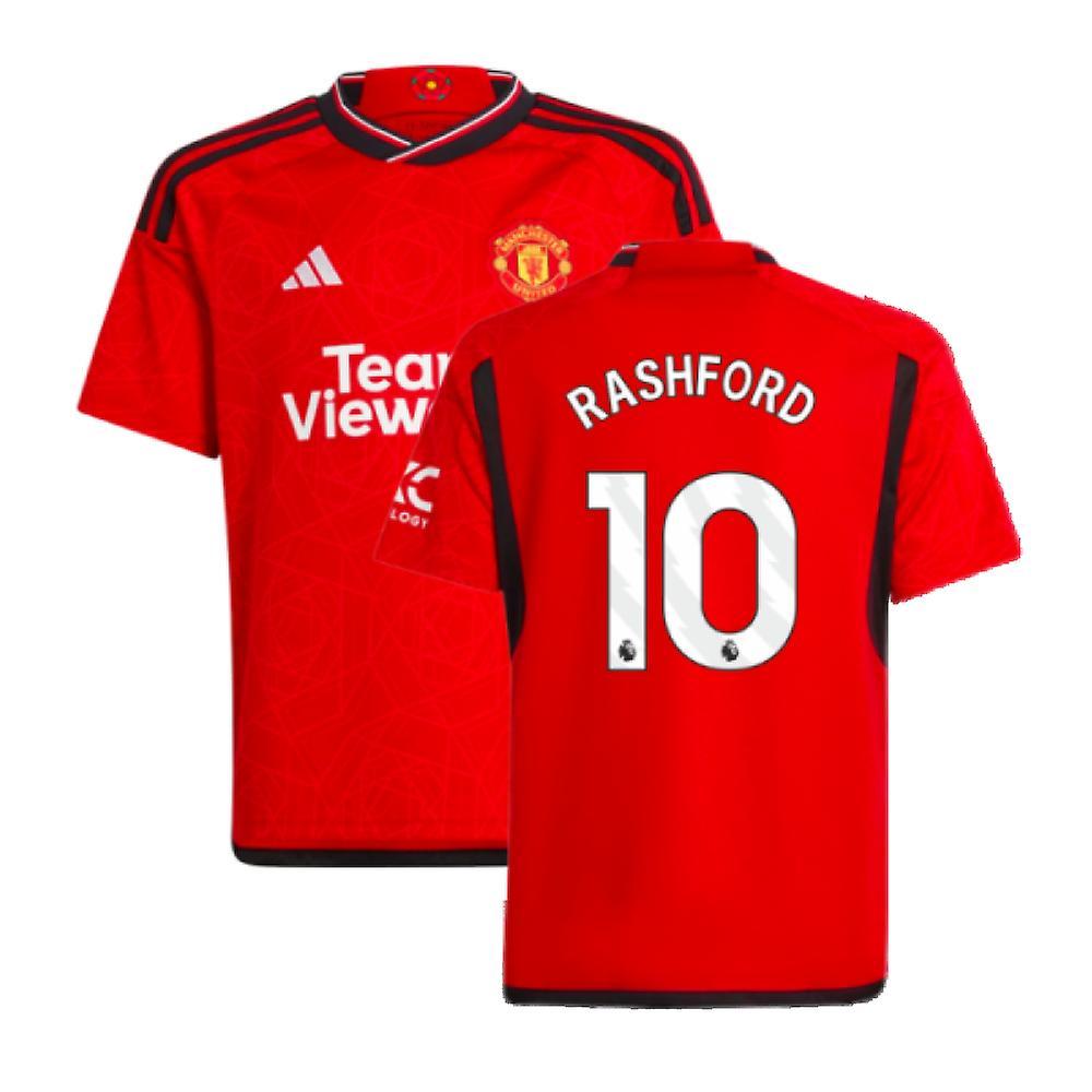 Adidas 2023-2024 Man Utd Home Shirt (Kids) (Rashford 10) Red LB