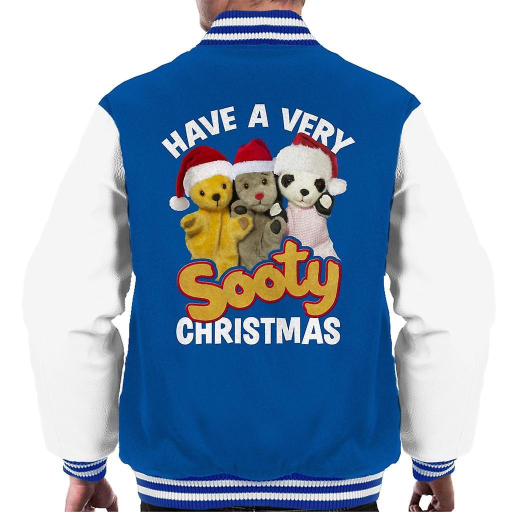 Sooty Christmas Have A Very Sooty Christmas Men's Varsity Jacket Royal/White XX-Large