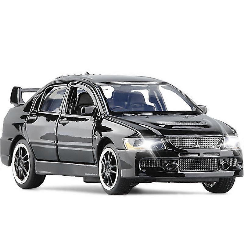 Toy Cars 1:32 Mitsubishi Lancer Evolution IX 9 Alloy Racing Car Model Diecast Simulation Metal Toy Vehicle Car Model Collection Kids Gift Black A