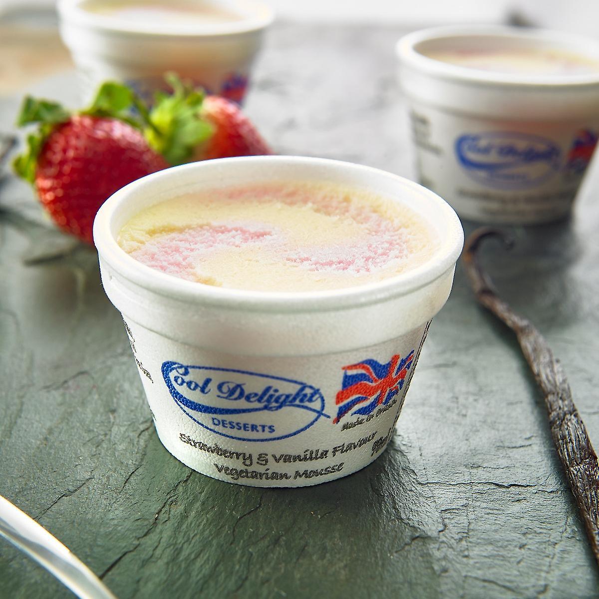 Cooldelight Frozen Vegetarian Strawberry & Vanilla Mousse