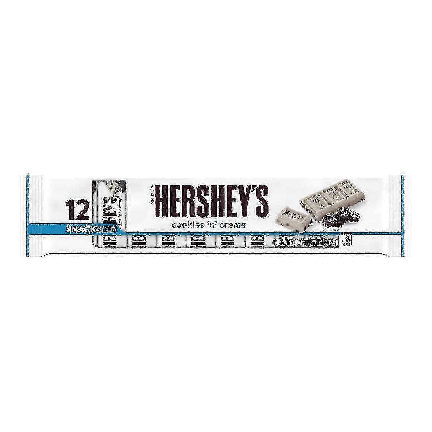 Hershey's snack-size cookies 'n' creme candy bars, 12 ea