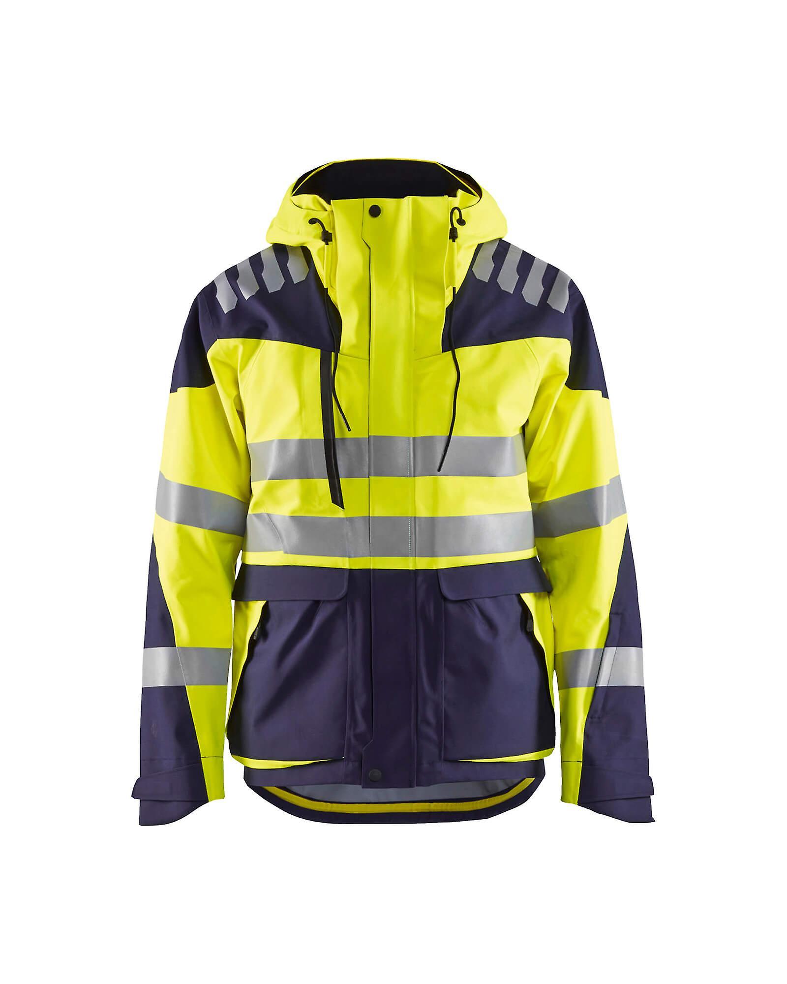 Blaklader 4490 hi-vis shell jacket - mens (44901924) Yellow/navy blue Xs