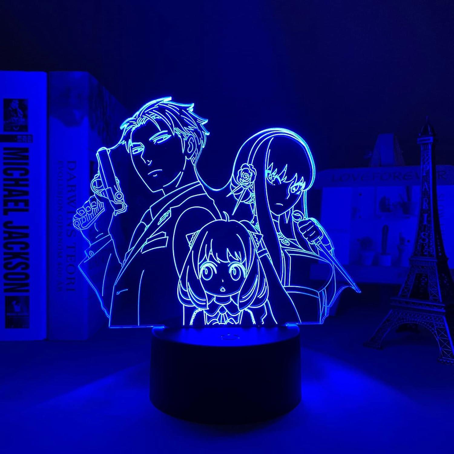 Xcy Anime SPY X Family Led Light for Kids Bedroom Decoration Birthday Room Decor Gift Desk 3D Lamp Manga SPY X Family