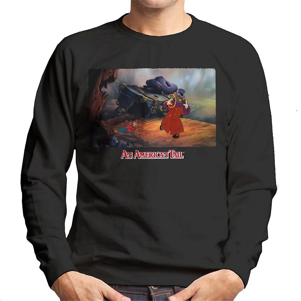 An American Tail Fieval And Warren T Rat Men's Sweatshirt Black XX-Large