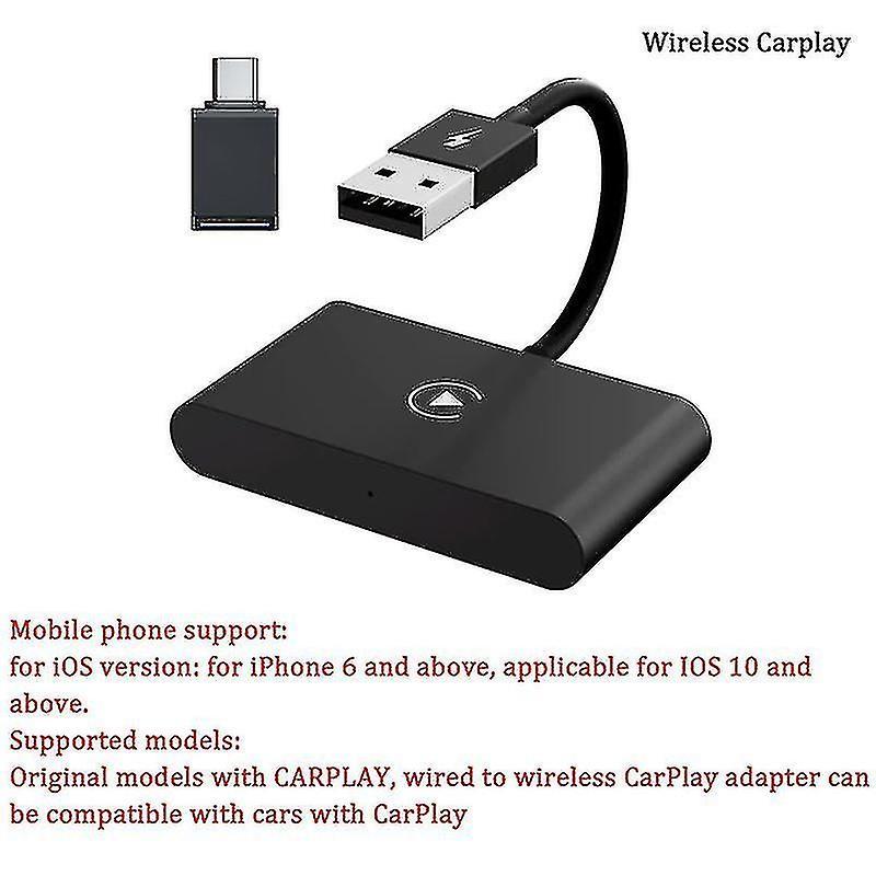 Wireless Carplay Adapter compatible Android and Apple - Plug and Play WiFi Online Update