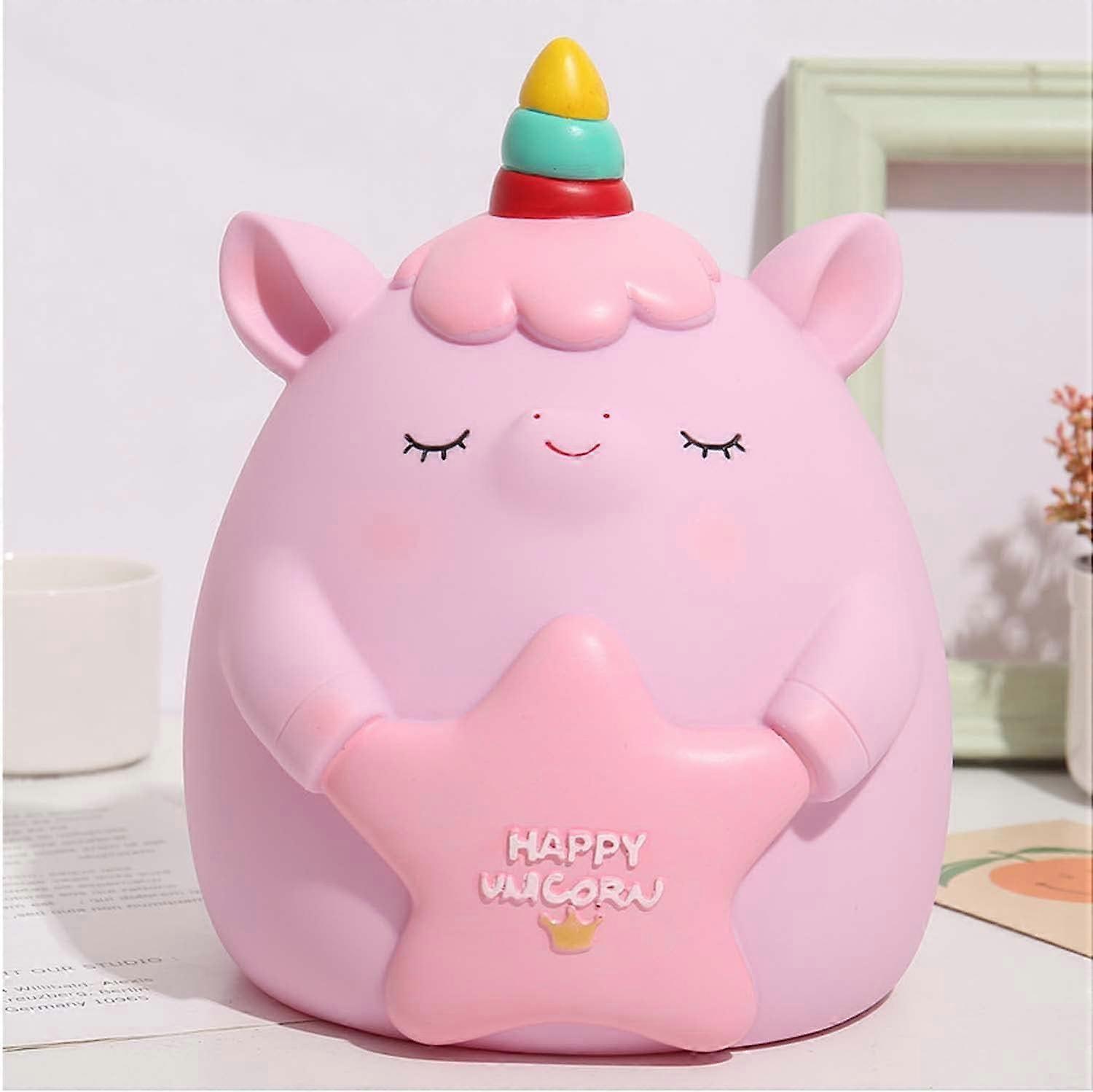 Heytea Piggy Bank, Large Capacity Creative Money Coin Bank, Plastic Shatterproof Money Bank with Opening, Unicorn Toys for Girls Boys Kids Age 3-8,...