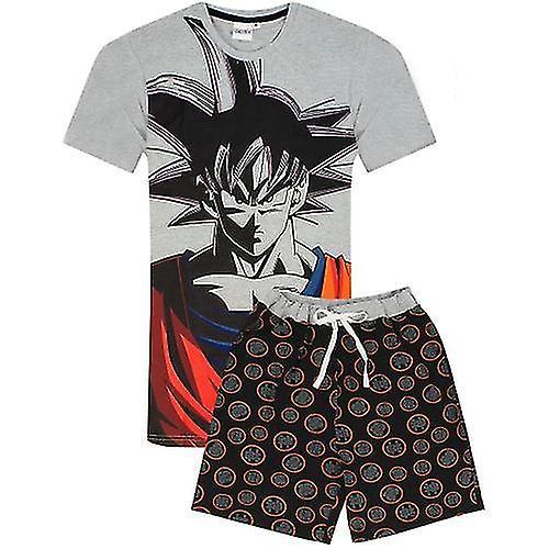 Dragon Ball Z Mens Goku Short Pyjama Set Grey/Black/Red M