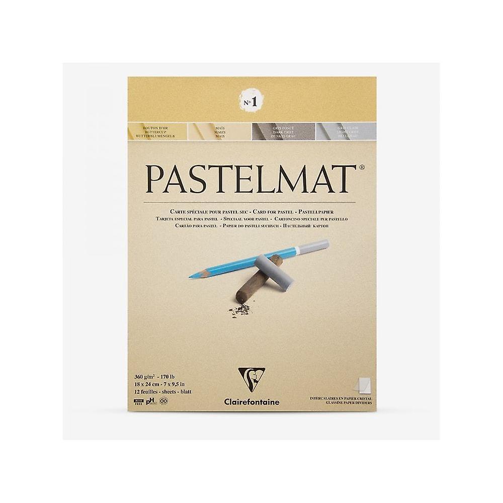 Clairefontaine Pastelmat Pad 360g Assorted Coloured Sheets No1|  Sizes Listed 18 X 24 Cm