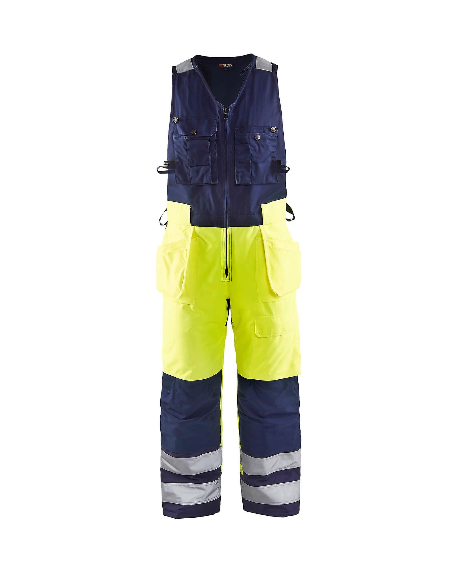 Blaklader 8504 hi-vis sleeveless winter overalls - mens (85041977) Yellow/navy blue 38r