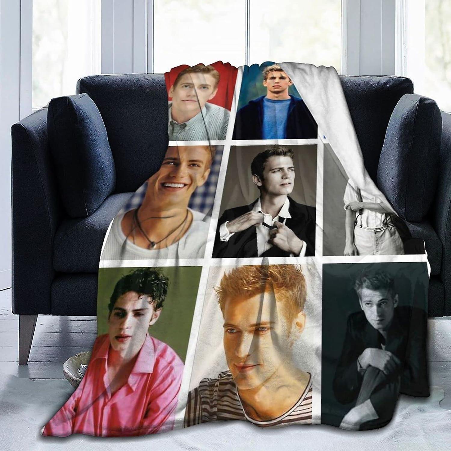 Kerota Hayden Christensen Fleece Throw Blanket, Ultra Soft Cozy Luxury Fuzzy Blanket for Couch Bed Sofa, Lightweight Warm Plush Blankets Bedding fo...