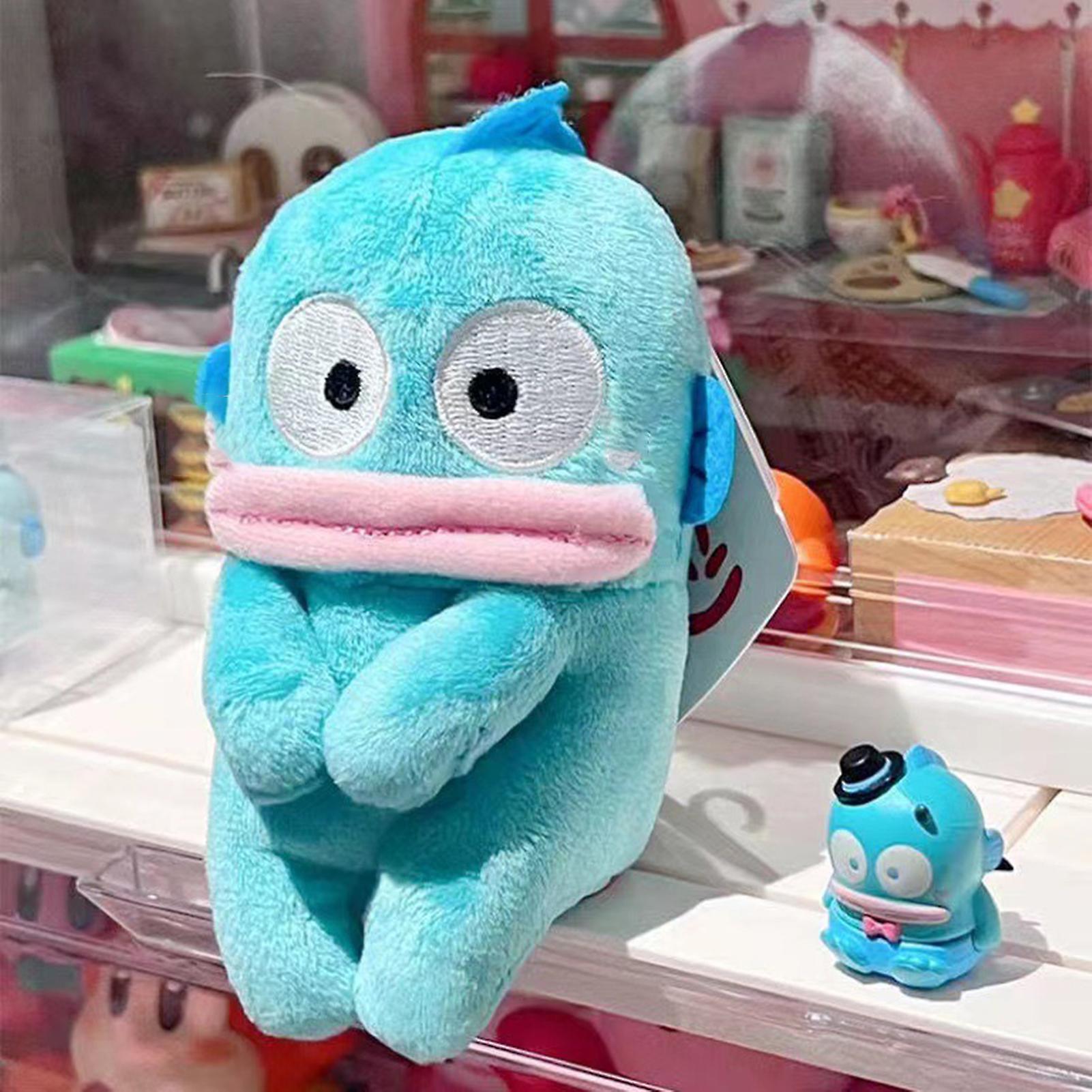 Remorui Sitting Ugly Fish Plush Toy Soft Fluffy PP Cotton Stuffed Animal Plushie Kids Comfort Doll Home Decoration Girlfriend