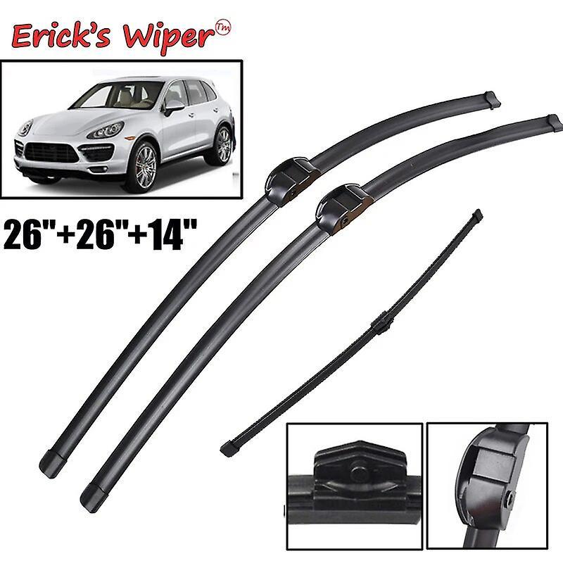 Bicaco Wiper Lhd Front & Rear Wiper Blades For Porsche Cayenne 2010 - 2017 Windshield Windscreen Window Rain Brush 26"+26"+14"