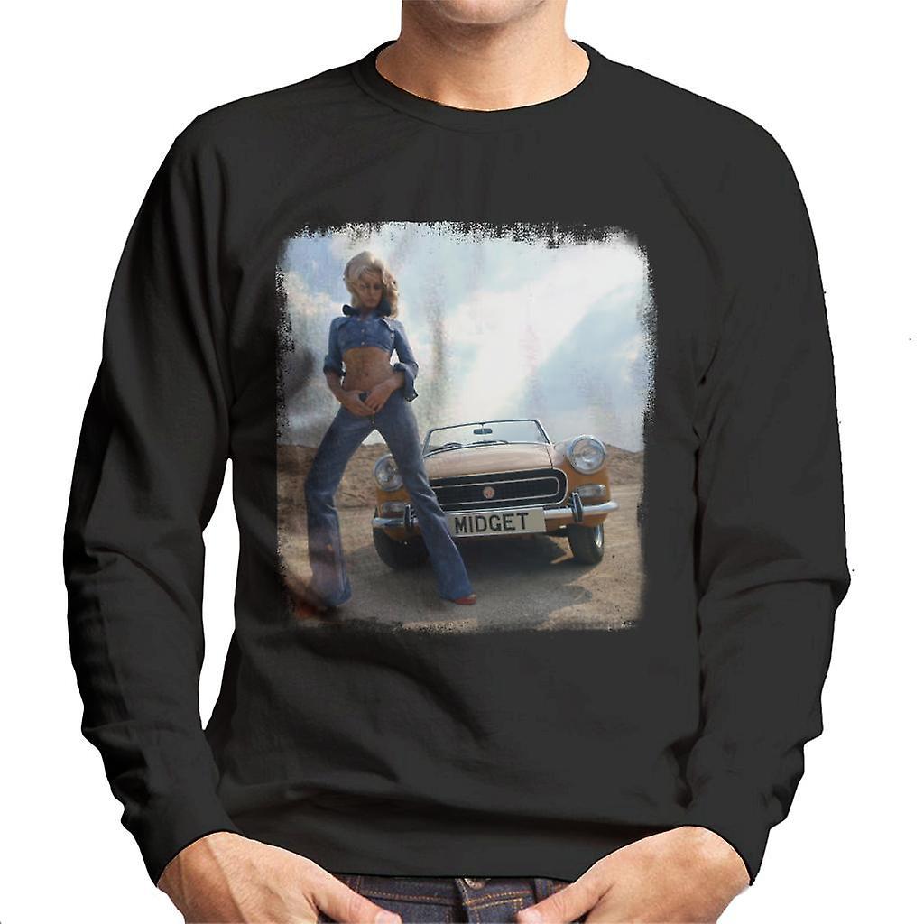 MG Midget British Motor Heritage Men's Sweatshirt Black XX-Large